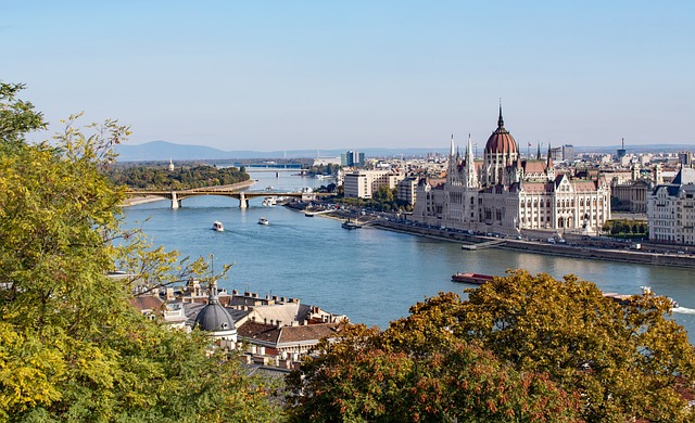 The River Danube flowing through Budapest.