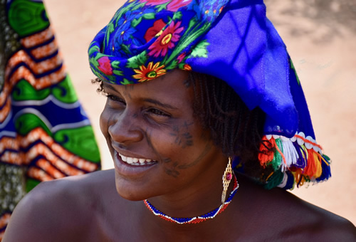 Mbororo woman with highly-valued facial tattoos