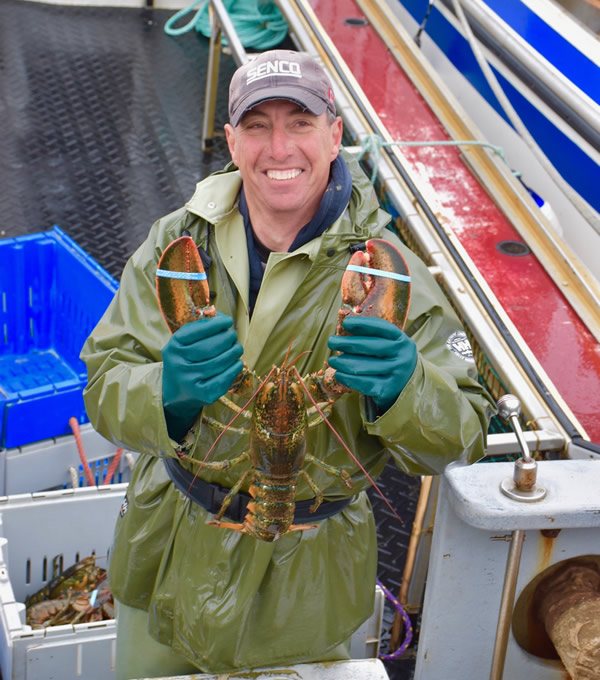 Fisherman with his catch of the day