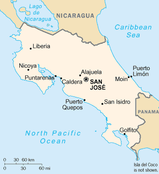 Map of Costa Rica