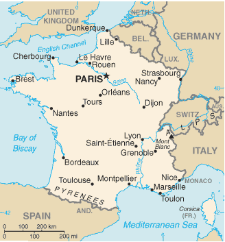 Map of France