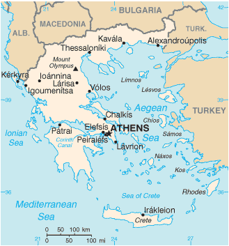 Map of Greece