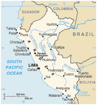 Map of Peru