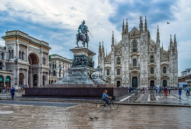 Piazza del Duomo in Milan, Italy.