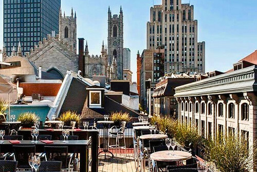 Roof terrace Nelligan in Old Montreal (photo credit: Nelligan) in Montreal.