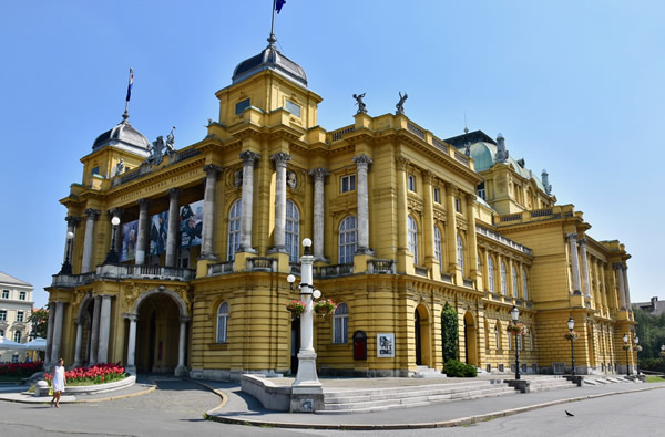 The 1895 Neo Baroque National Theatre, Zagreb's theatre, opera, and ballet house.