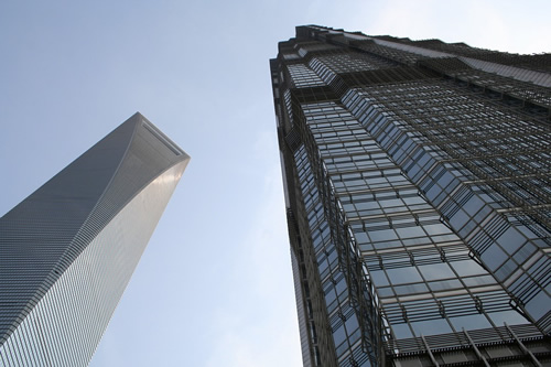 A modern apartment building in Shanghai.