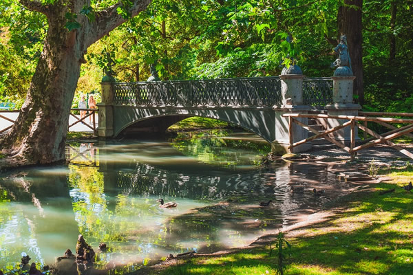 Expatriate life: Enjoying a park in Milan, Italy