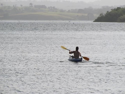 Paddling kayak in Panama