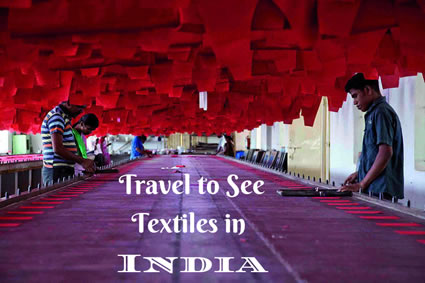 Travel to see and touch textiles in India.