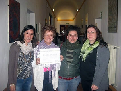 Author with teachers at Il Sasso Italian Language School.
