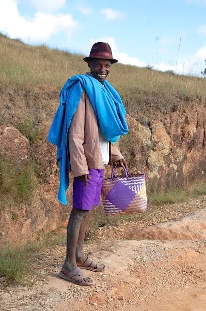 Meeting a villager in Madagascar.