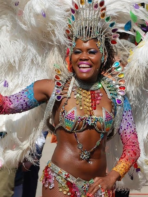 Caribbean island countries in parade in Amsterdam.