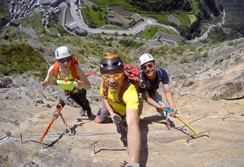 Climbing Via Ferrata on the Coll de Ordino