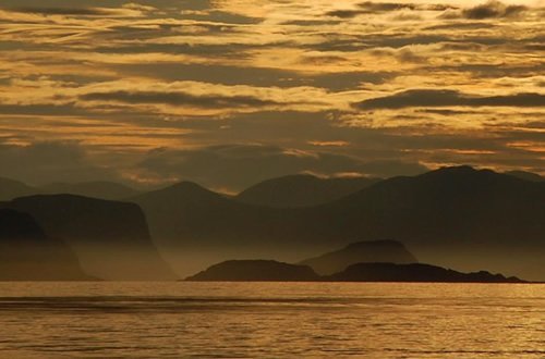 A surreal arctic sunset.