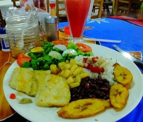 Casado is a typical Costa Rican dish.