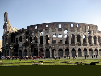 The Roman Colosseum.