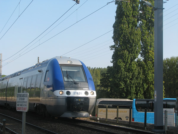 Train travel in France.