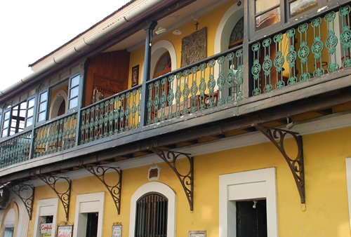 Colonial-style houses in Panaji, Goa, India.