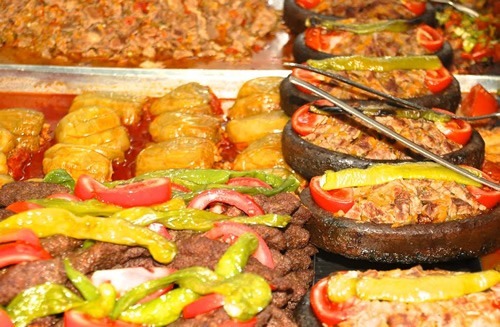 Sample treats at a delicatessen in Istanbul.