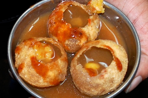 Pani puri in Mumbai.