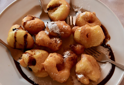 Loukoumades Greek local pastry in Paros.