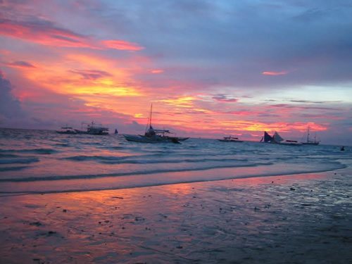 Sunset in the Philippines.