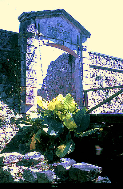 Last remaining city gate in Colonia, Paraguay.