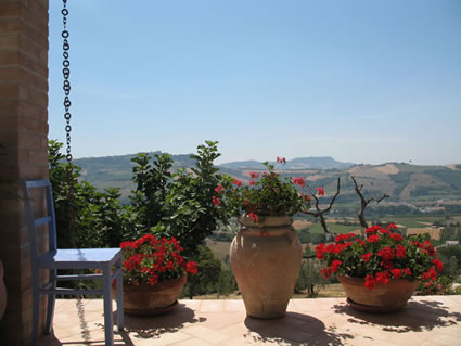 View from Vento di Rose B&B.