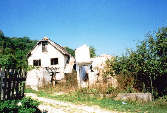 A dilapidated house in Bosnia.