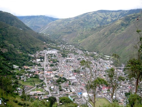 Ecuador town from above.