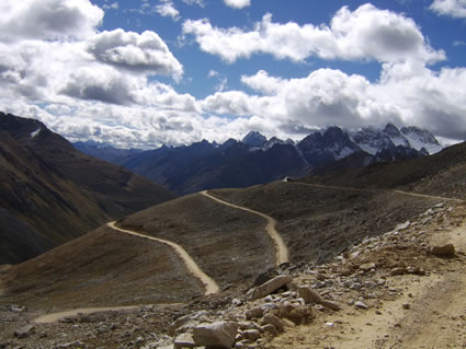 Road from Ganzi China to Litang, Tibet.