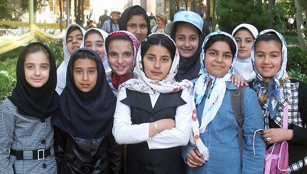 A group of children in Iran.