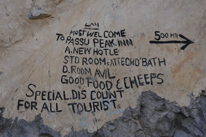 Guests are certainly wanted at local inns in Pakistan.