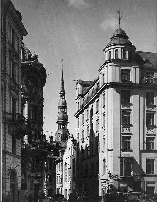 Street in Riga, Latvia in 1938.