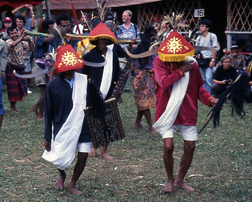 Funeral Dancers in Tana Toraja, Indonesia.