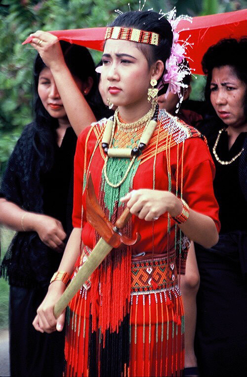 Chief mourner at funeral ceremony in Tana Toraja.