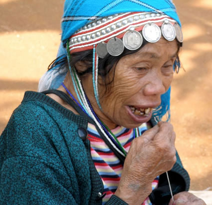 Akha Grandmother in Thailand.