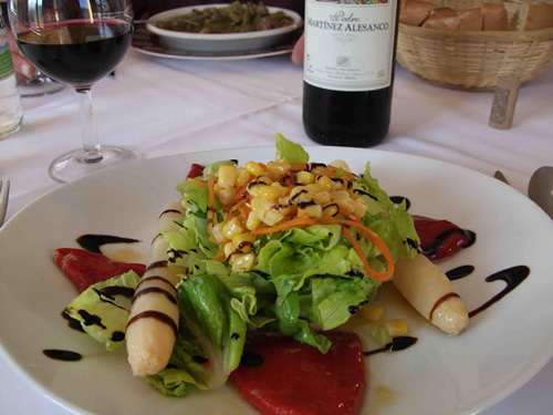 Rioja lunch along the Camino trail.