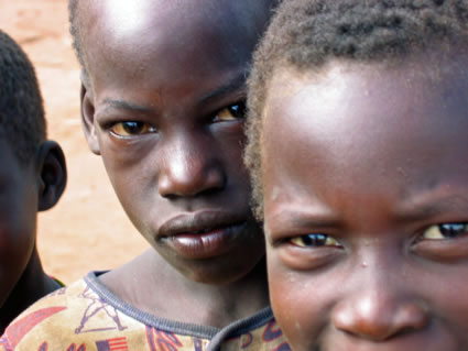Ugandan Children in Internally Displaced Person Camp.