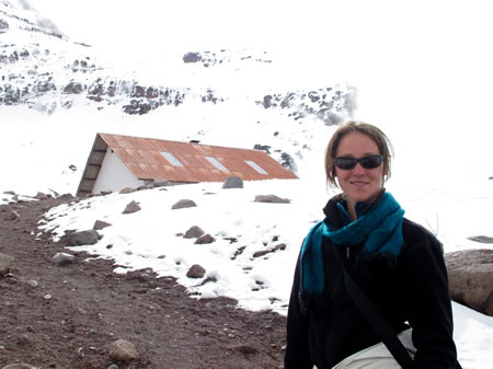 Author hiking in Ecuador.