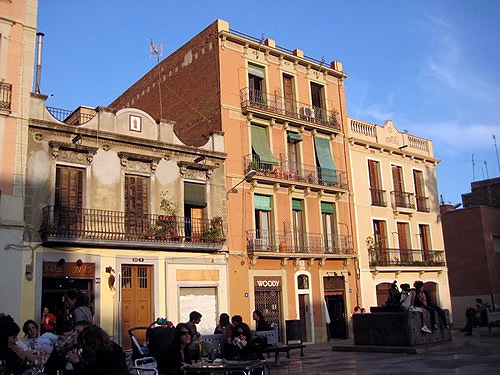 A square in Barcelona, Spain.