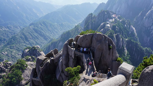 Huangshan mountain range in eastern China