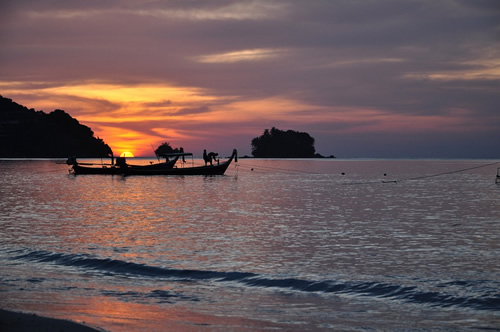 A fishing boat off the coast of Phuket, Thailand.