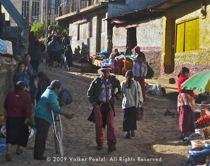 Volunteer with children in Guatemala.