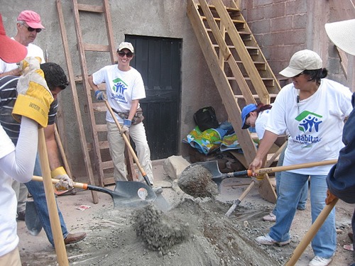 Author working to construct a girl’s school in Tanzania.