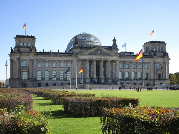 The Bundestag building in Berlin