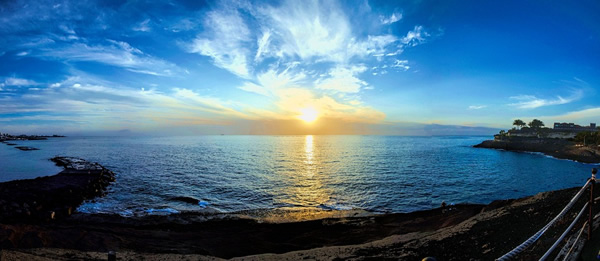 Sunset seen from Tenerife.