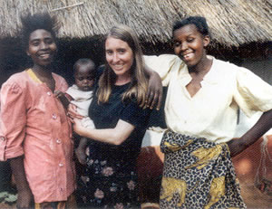 Zahara in Zambia researching her book on Volunteering Overseas.