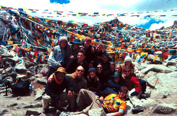 Group of teens on a tour in Mount Kalish, Tibet with Where There be Dragons.